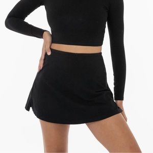 American Apparel Black Mini Skort